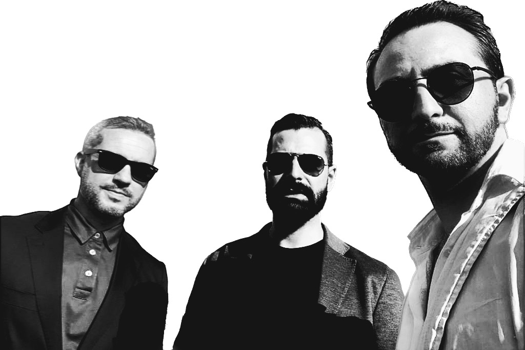 Posh wearing sunglasses in black and white